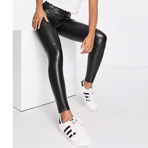 A&F • NWT Black Faux Leather Leggings • Size Medium